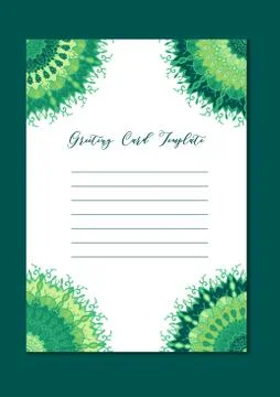 Mandala oriental template card Stock Illustration