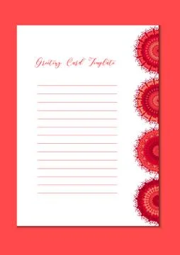 Mandala oriental template card Stock Illustration