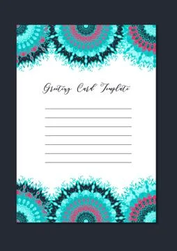 Mandala oriental template card 库存插图