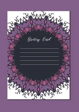 Mandala oriental template card Illustration