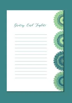 Mandala oriental template card 库存插图