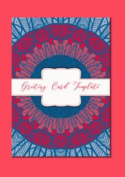 Mandala oriental template card Stock Illustration