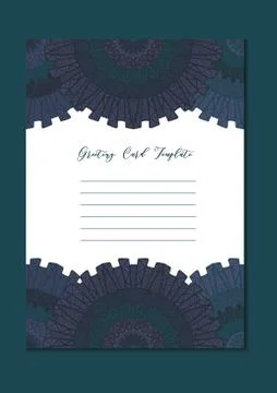 Mandala oriental template card Stock Illustration
