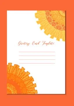Mandala oriental template card 库存插图