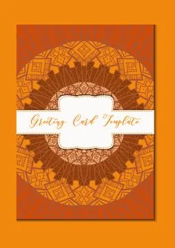 Mandala oriental template card Stock Illustration