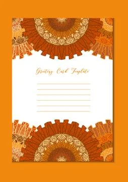 Mandala oriental template card Stock-Illustration