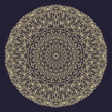 Mandala ornament. Arabic  ethnic  Pattern. Stock Illustration