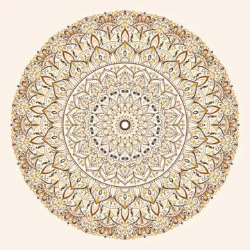 Mandala ornament. Arabic  ethnic  Pattern. Stock Illustration