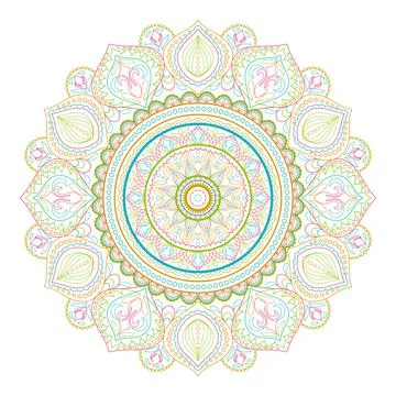 Mandala ornament. Arabic  ethnic  Pattern Stock Illustration