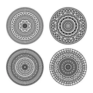 Mandala ornament. Arabic  ethnic  Pattern Stock Illustration