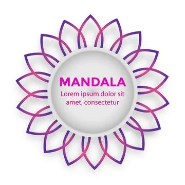 Mandala ornament design Stock Illustration