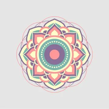 Mandala Ornament Design Vector Logo Template Illustration Design. Vector EPS  Stock Illustration