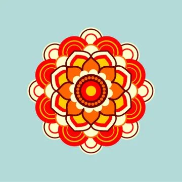 Mandala Ornament Design Vector Logo Template Illustration Design. Vector EPS  Stock Illustration