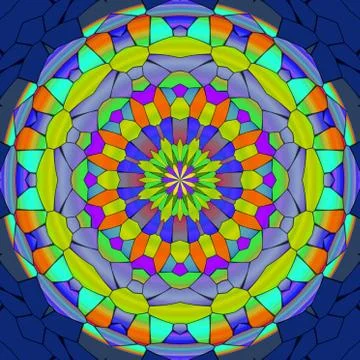 Mandala ornament generated texture Stock Illustration