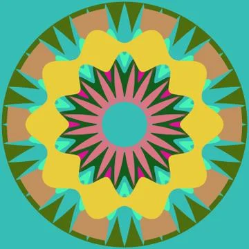 Mandala ornament generated texture Stock Illustration