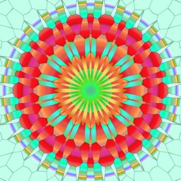 Mandala ornament generated texture Stock Illustration