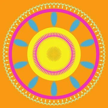 Mandala ornament generated texture Stock Illustration