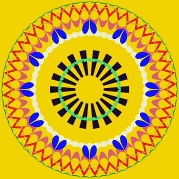 Mandala ornament generated texture Stock Illustration