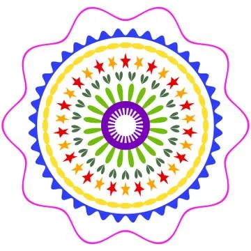 Mandala ornament generated texture Stock Illustration