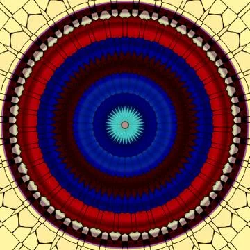 Mandala ornament generated texture Stock Illustration