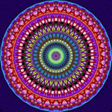 Mandala ornament generated texture Stock Illustration