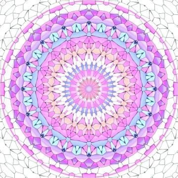 Mandala ornament generated texture Stock Illustration