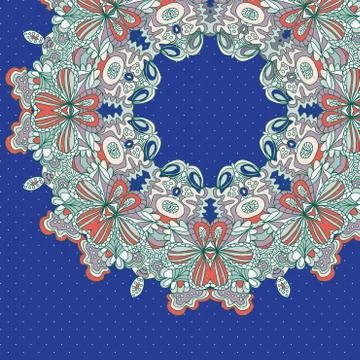 Mandala ornament Geometric circle element Stock Illustration