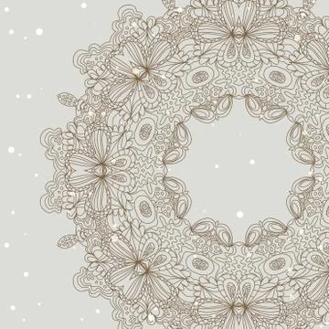 Mandala ornament Geometric circle element Stock Illustration