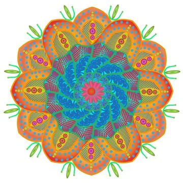 Mandala ornament Illustrazione stock