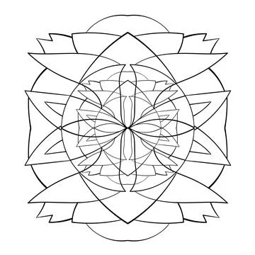 Mandala ornament. Lace pattern in circle. Doodle illustration. Vector graphic Stock Illustration