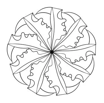 Mandala ornament. Lace pattern in circle. Doodle illustration. Vector graphic Illustrazione stock