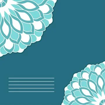 Mandala ornament vector. A symmetrical geometry green flower. Stock Illustration
