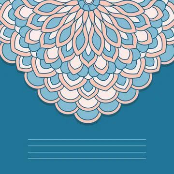 Mandala ornament vector. A symmetrical geometry color flower. Stock-Illustration