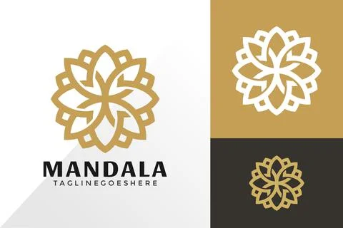 Mandala Ornamental Logo Vector Design, Creative Logos Designs Concept for Tem 스톡 일러스트