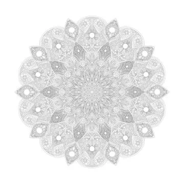Mandala pattern. Abstract floral vector art. Flower in indian motive. Luxury Illustrazione stock