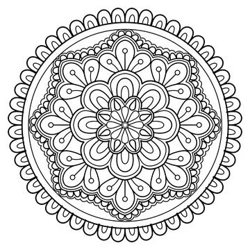 Mandala pattern for Coloring book. Mandala digital art Stencil Stockillustratie