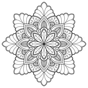 Mandala pattern for Coloring book. Mandala digital art Stencil Stockillustratie