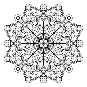 Mandala pattern for Coloring book. Mandala digital art Stencil Stockillustratie