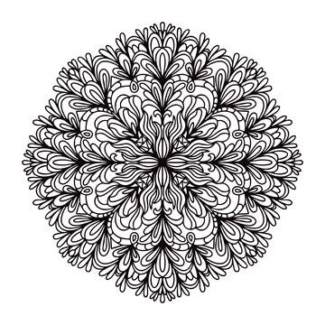 Mandala Pattern Coloring Book Wallpaper design Lace pattern and tattoo yoga V Stock Illustration