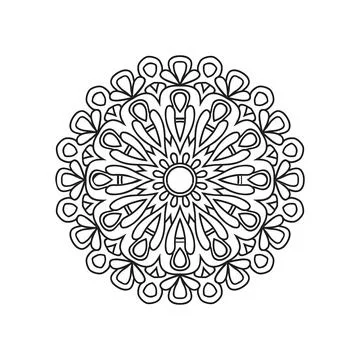 Mandala pattern design background vector illustration Illustrazione stock