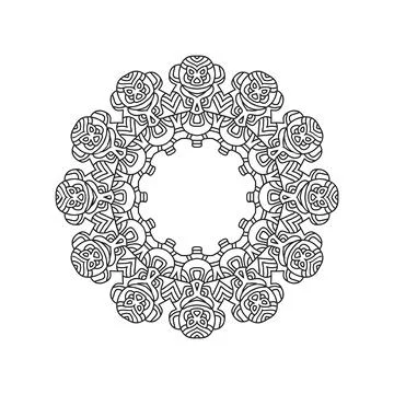 Mandala pattern design background vector illustration Illustrazione stock