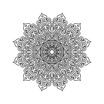 Mandala pattern design background vector illustration Illustrazione stock
