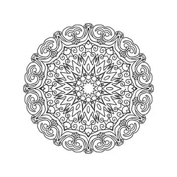 Mandala pattern design background vector illustration Illustrazione stock