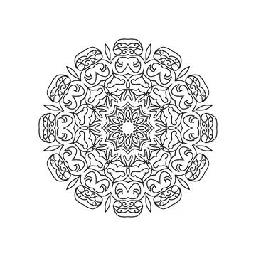 Mandala pattern design background vector illustration Illustrazione stock
