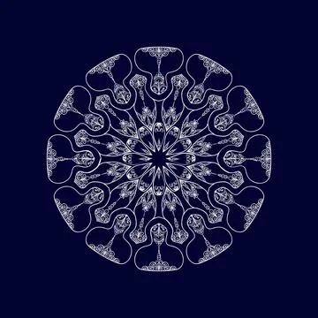 Mandala pattern design background vector illustration Illustrazione stock