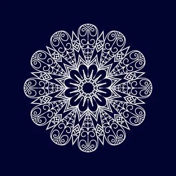Mandala pattern design background vector illustration Illustrazione stock