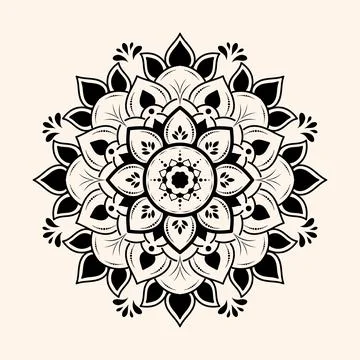 Mandala pattern design with hand drawn, Vector mandala Oriental pattern, Uniq Illustrazione stock