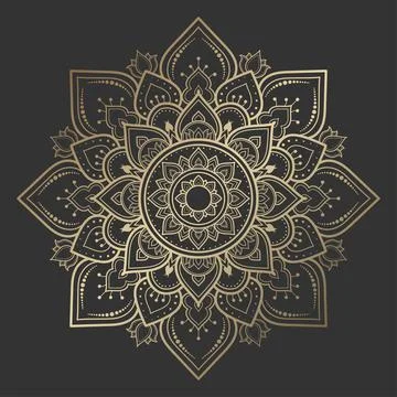 Mandala pattern design with hand drawn, Vector mandala Oriental pattern, Uniq Stock Illustration