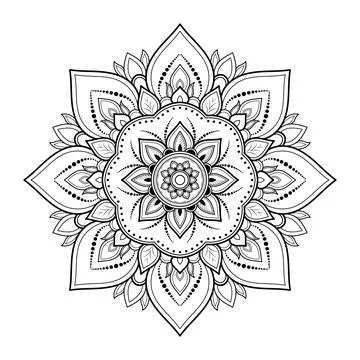 Mandala pattern design with hand drawn, Vector mandala Oriental pattern, Uniq イラスト素材