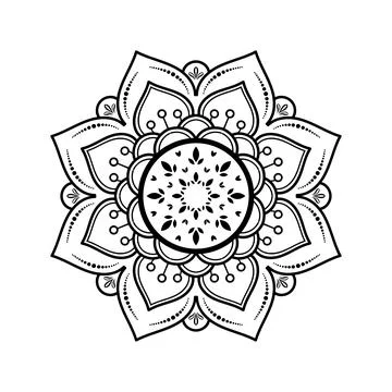 Mandala pattern design with hand drawn, Vector mandala Oriental pattern, Uniq Illustrazione stock